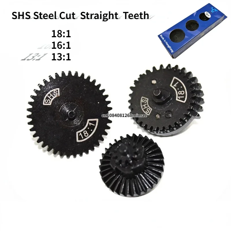 SHS CNC Steel High Speed & Torque Gear Set for Ver.2/3 AEG Airsoft Gearbox SR25 R85 7# 12:1 13:1 16:1 18:1 32:1 100:200 100:300