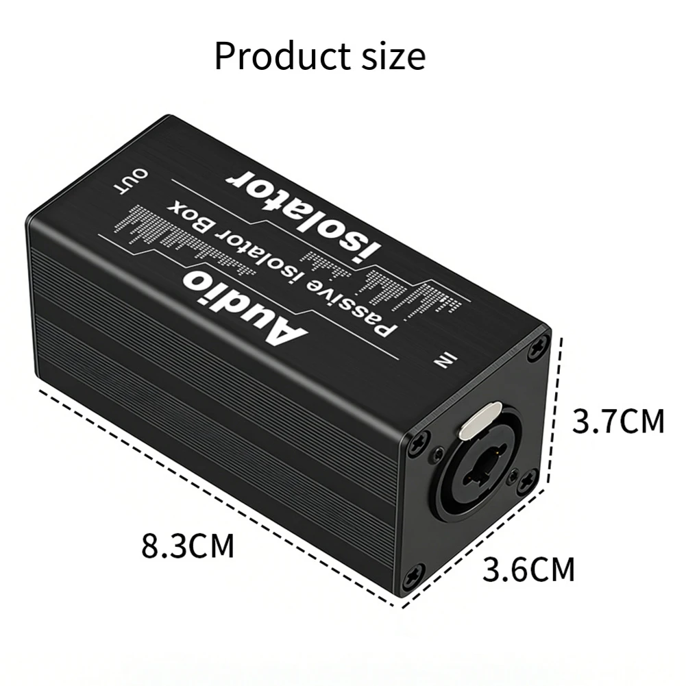 6.35/XLR Audio Isolator Mixer Noise Cancellation Audio Current Acoustic Filter Audio Noise Reducer Audio Isolator 6.35mm