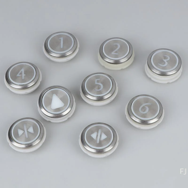 

One-Piece Elevator Button System, 1-6 Numeric, Up, On/off Buttons, Stainless Steel