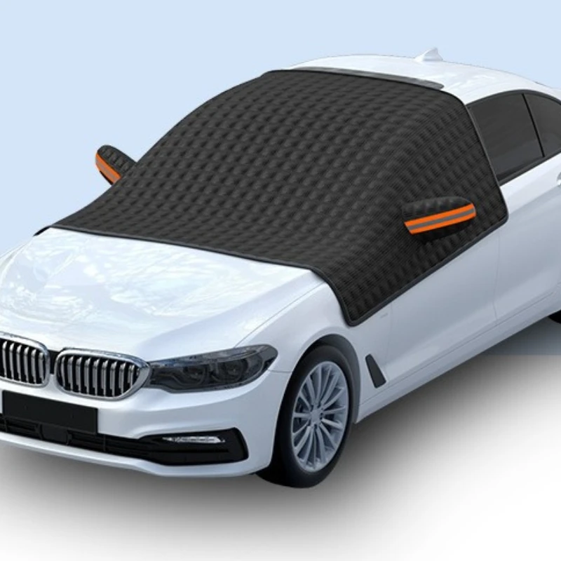 

Car Windshield Cover for Ice and Snow Windproof Auto Window Guard for Snow with Reflective Strips Front Window Car Cover