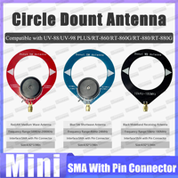Circle Loop Antenna Donut Broadband Antenna SW AM WB antenna SMA With Pin Connector For UV-88 UV-98 Plus RT-860G Two Way Radios