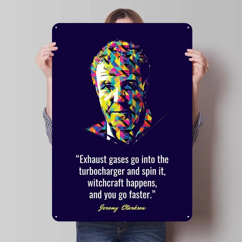 Jeremy Clarkson Quotes House Decor Vintage Metal Signs for Wall Decoration Celebrity Tinplate Metal Poster Room Decor Aesthetics