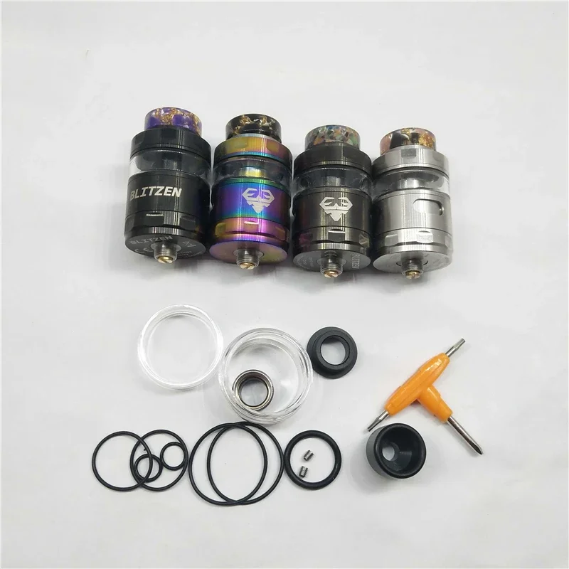 Blitzen-Atomiseur Précieux RTA Resubdivision, Diamètre 24mm, 2ml, 5ml, Flux d'Air Latéral Ultime, Saveur Précieuse, Stylo Vape Postless Rebuidable, Ecig