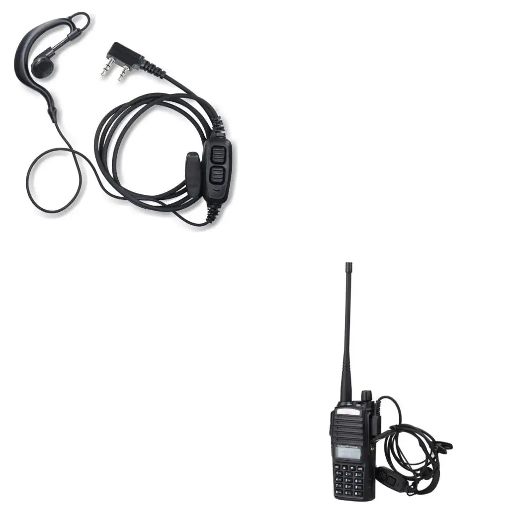  Double Push to Talk Adapter for 82 Series 2 Pin Plug Walkies Talkies Headsets
