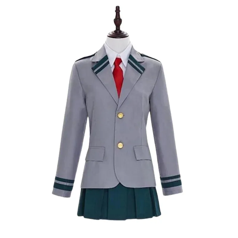 AAA 2025 My Hero Academia Anime Uraraka Ochako Cosplay disfraz uniforme escolar conjunto peluca traje Halloween juego de rol