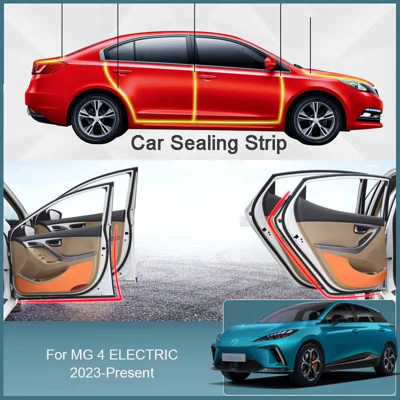 For MG 4 Electric 2023 Auto Door Hook Trunk Dashboard Sealing Strip Noise Sound Insulation Rubber A B Pillar Strips Accessories