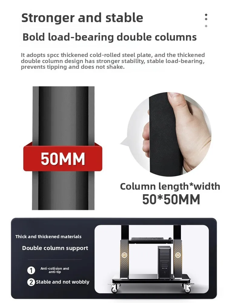 Gerobak Rol Tipe Lantai Bergerak Stand TV