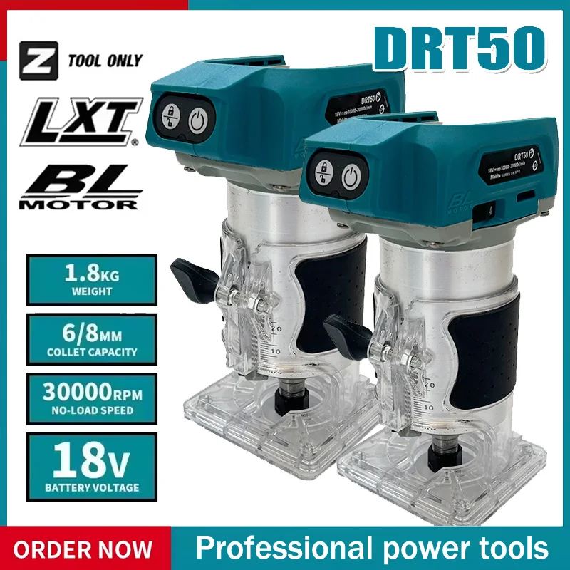 

Fit Makita DRT50 Cordless Trimmer Rechargeable Trimming Machine Brushless Slotting Tool Milling Woodwork Engraving Machine