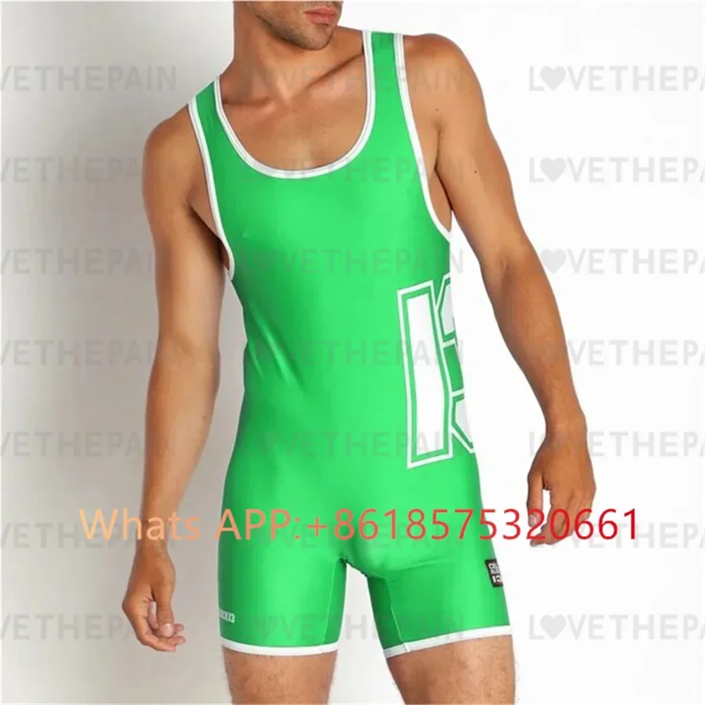 Kennel Club 13 Men's Singlets Burgundy Sexyman One-Piece Sleeveless Gym Sports Fitness Wrestling Clothing Powerlift Speed Tights