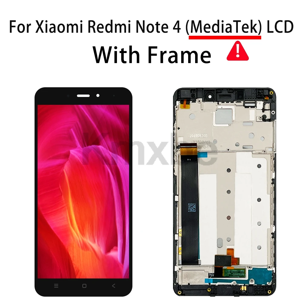 Pantalla LCD de 5,5 pulgadas para Xiaomi Redmi Note 4X/Note 4, versión Global, Snapdragon 625, digitalizador de pantalla táctil, Note 4/MediaTek con