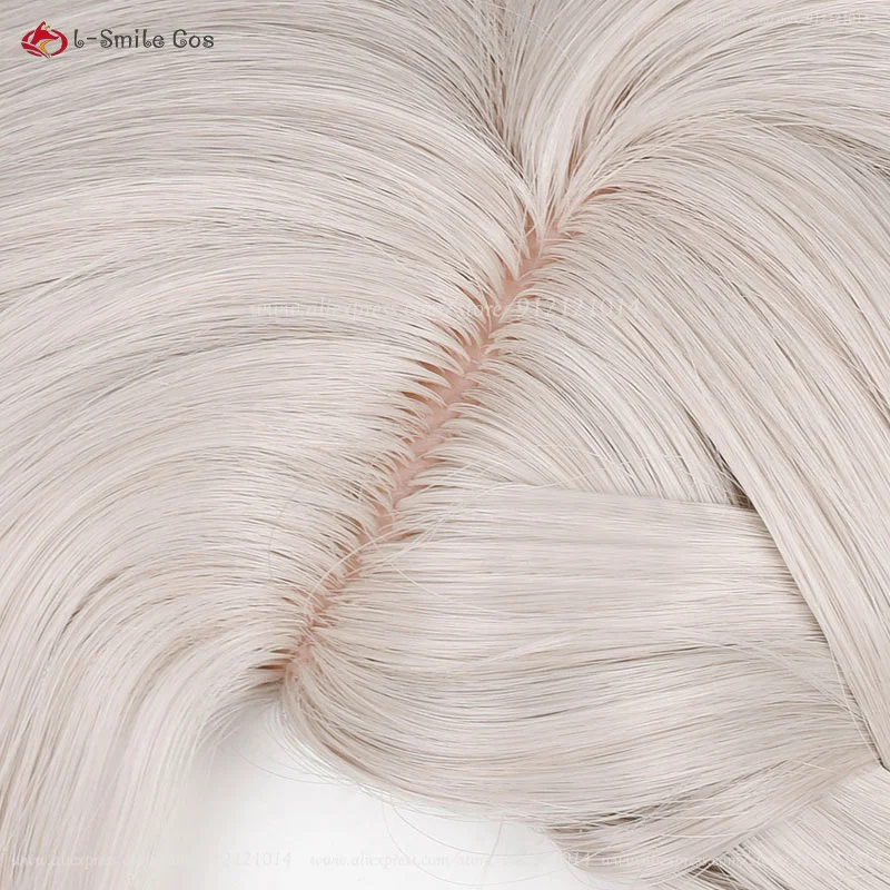 Game Cosplay Wig Lyney Cosplay Wig 32cm Grey Golden Red Hair Heat Resistant Synthetic Wigs Role Play + Wig Cap