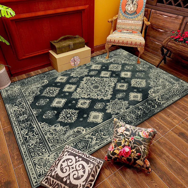 Persian Retro Living  Room Carpets Boho Home Decoration Non-slip Washable Big Size Rugs Bedroom Study Room Sofa Area Floor Mats