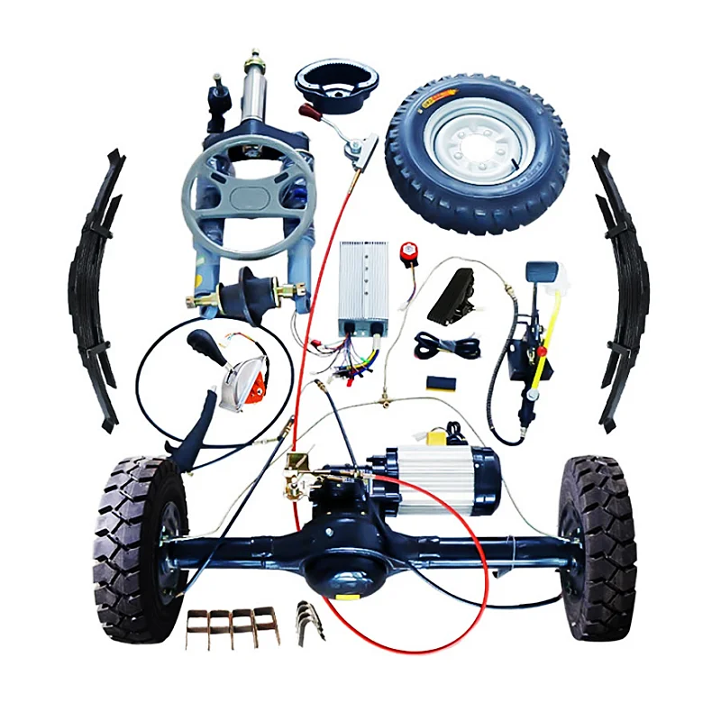 

Heavy duty 3-ton mining vehicle oil brake shifting rear axle 4000W oil brake rear axle steering wheel kit