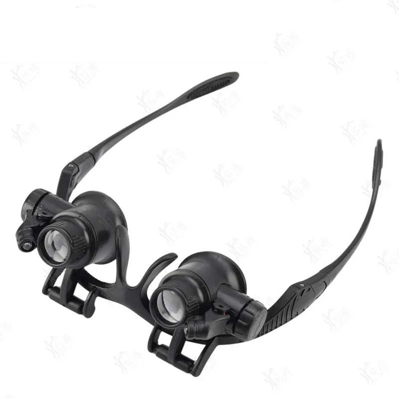 Watch Repair Magnifier For Circuit Board Maintenance Double Eye Patches Magnifier with Led