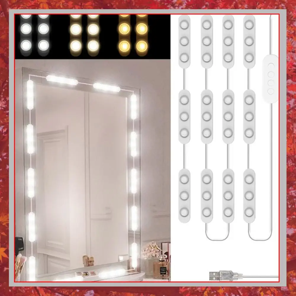 

10FT LED Makeup Light Strip 3 Color Temperature USB Mirror Strip Lights Dimmable for Makeup Vanity Table & Bathroom Mirror