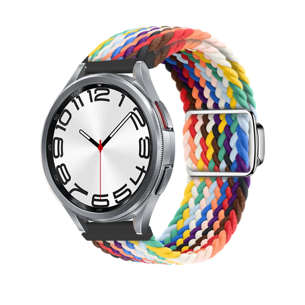 22mm 20mm nylon woven strap For Samsung Galaxy watch 6 5 4 Amazfit GTR/GTS Magnetic adjustment band For Huawei Watch 4 GT2 3 pro image 2