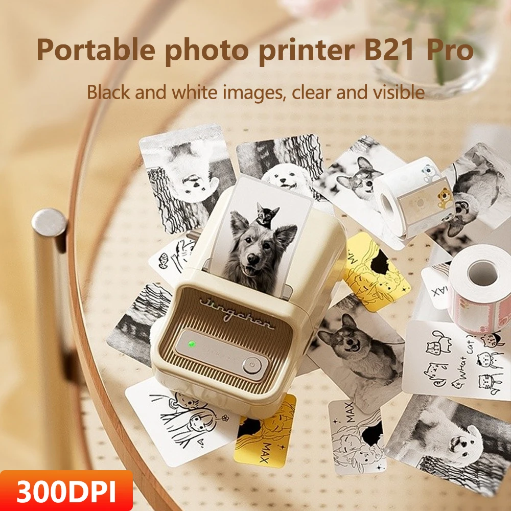 Niimbot B21 Pro Portable Mini Thermal Printer 300dpi High Definition Bluetooth Self-adhesive Label Photo Printer Sticker Maker