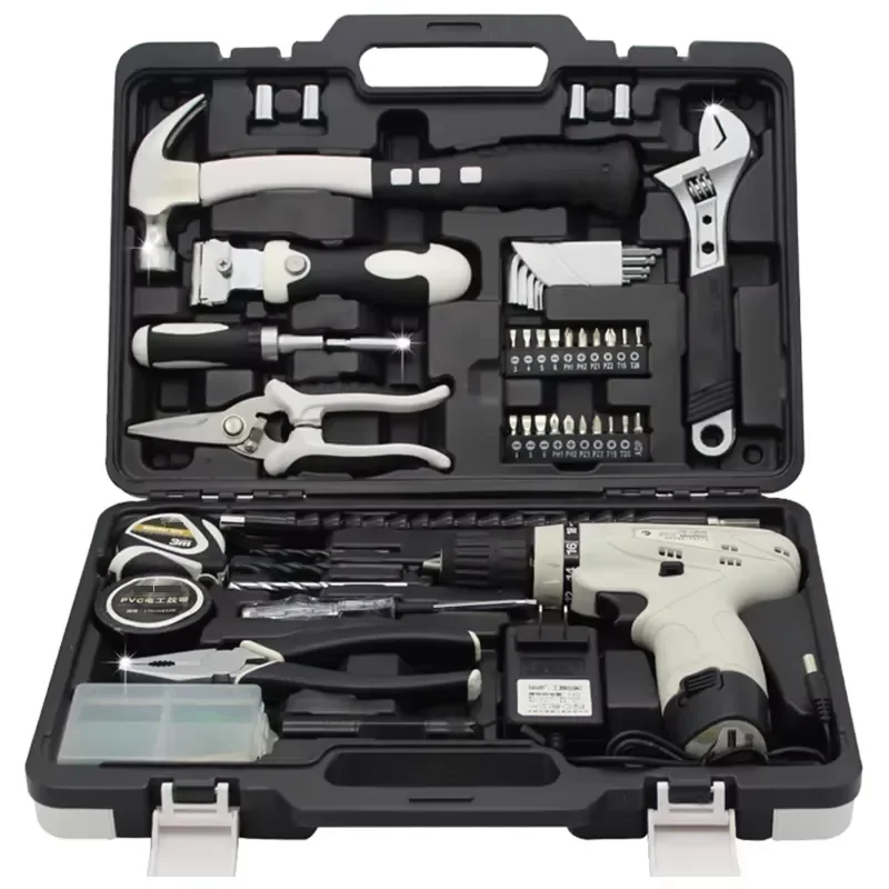 86PCS Multifunction Household Electric Drill Tools Set Kitchen Garden Tool Cases Professional Complete Hardware Hand Tools