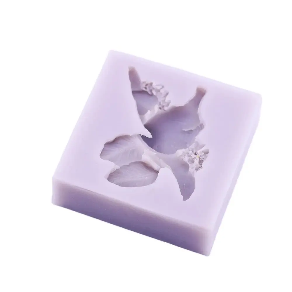 Osmanthus Tree Branches Leaf  Bird Silicone Fondant Mould Garden Flower Leaves Cake Decorating Baking Chocolate Icing Mold