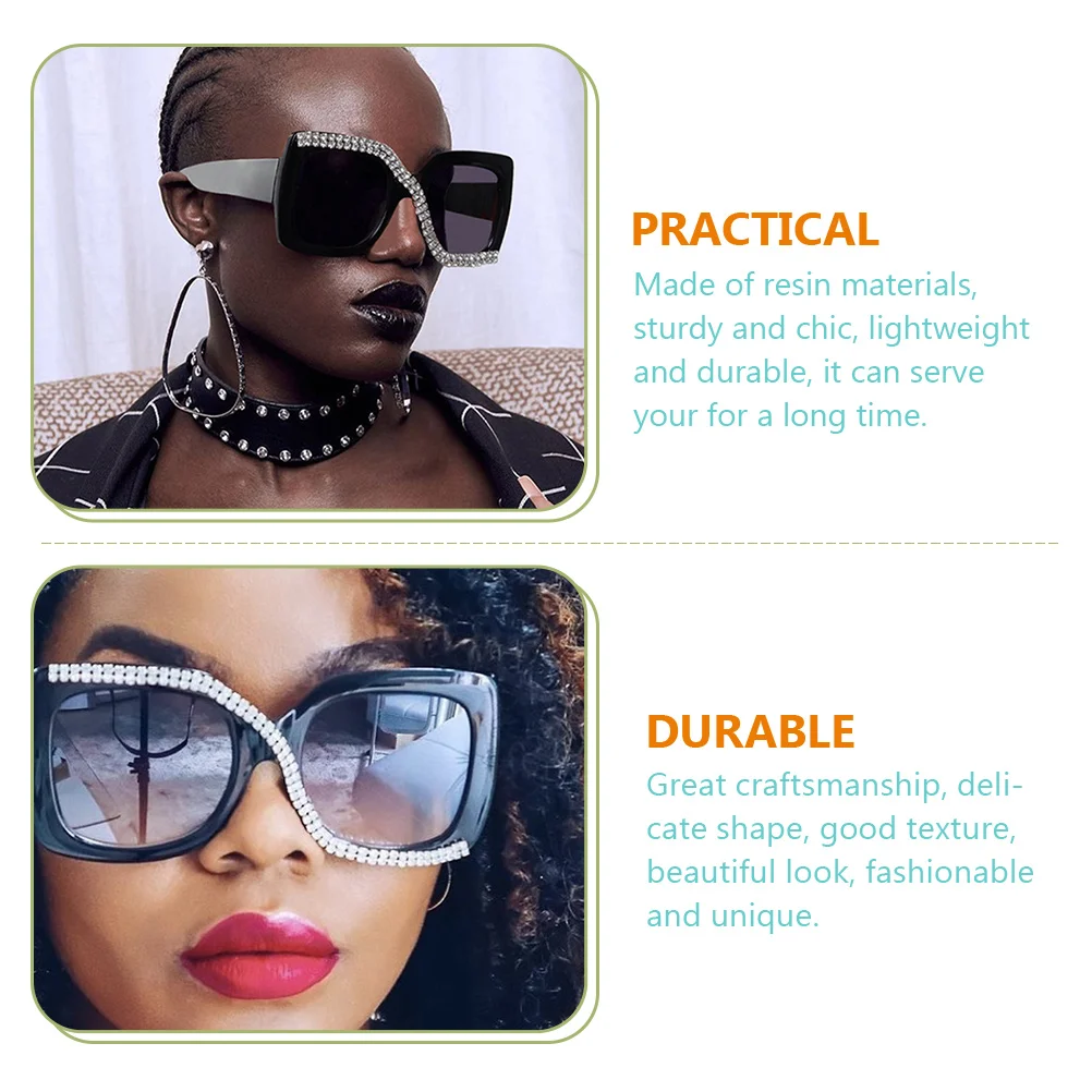 

Vintage Sunglasses Square Frame Women Acetate Trendy Look Thin Cute Resin Oversized Cool Miss Women's