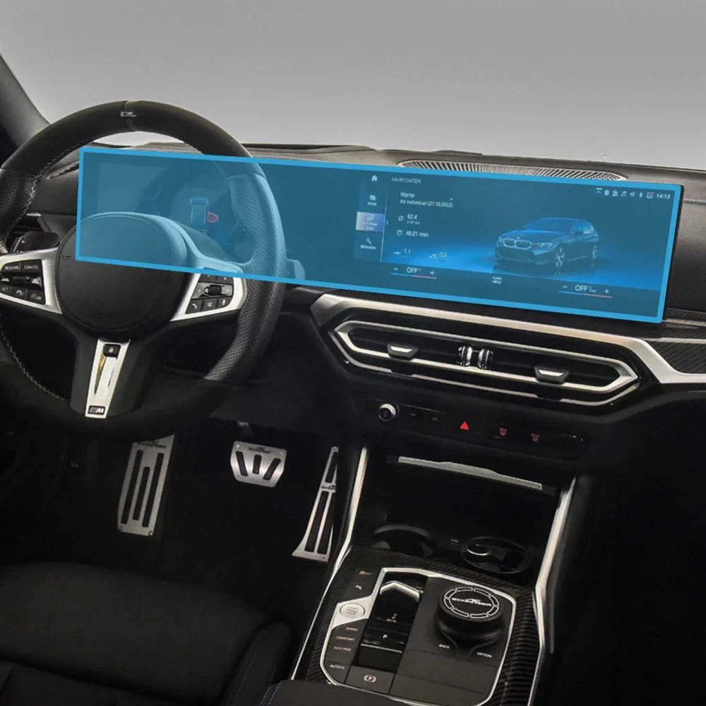 Vorgeschnittene TPU-Innenraum-PPF-Folie für BMW 3er Serie G20 G21 2023-2024, transparenter Schutz für Armaturenbrett, Navigationsbildschirm und Innenverkleidung. – Detail 2