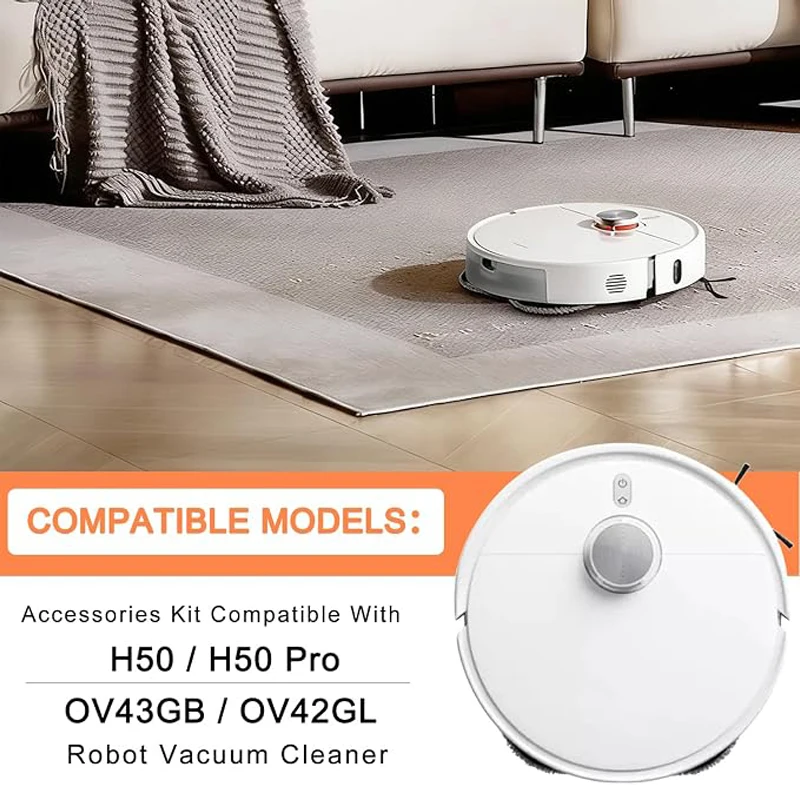 For Xiaomi H50 Pro/H50/OV43GB/OV42GL Robot Vacuum Cleaner Accessories Side Brush HEPA Filter Mop Pad Dust Bag Replacement Parts