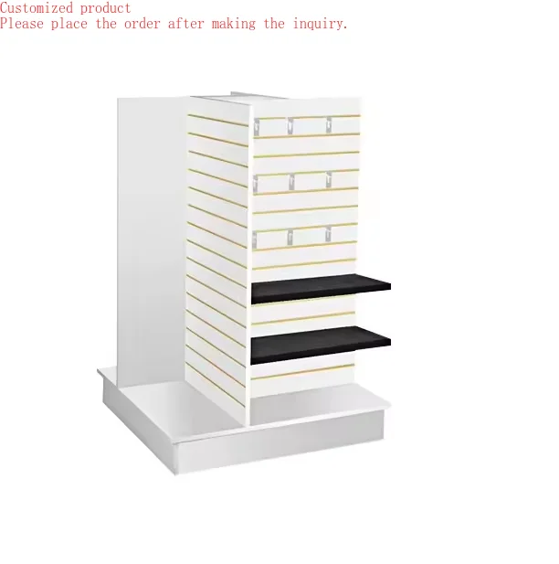 

Custom.4 Way Display Slatwall Stand Showcase for Effective Product Display