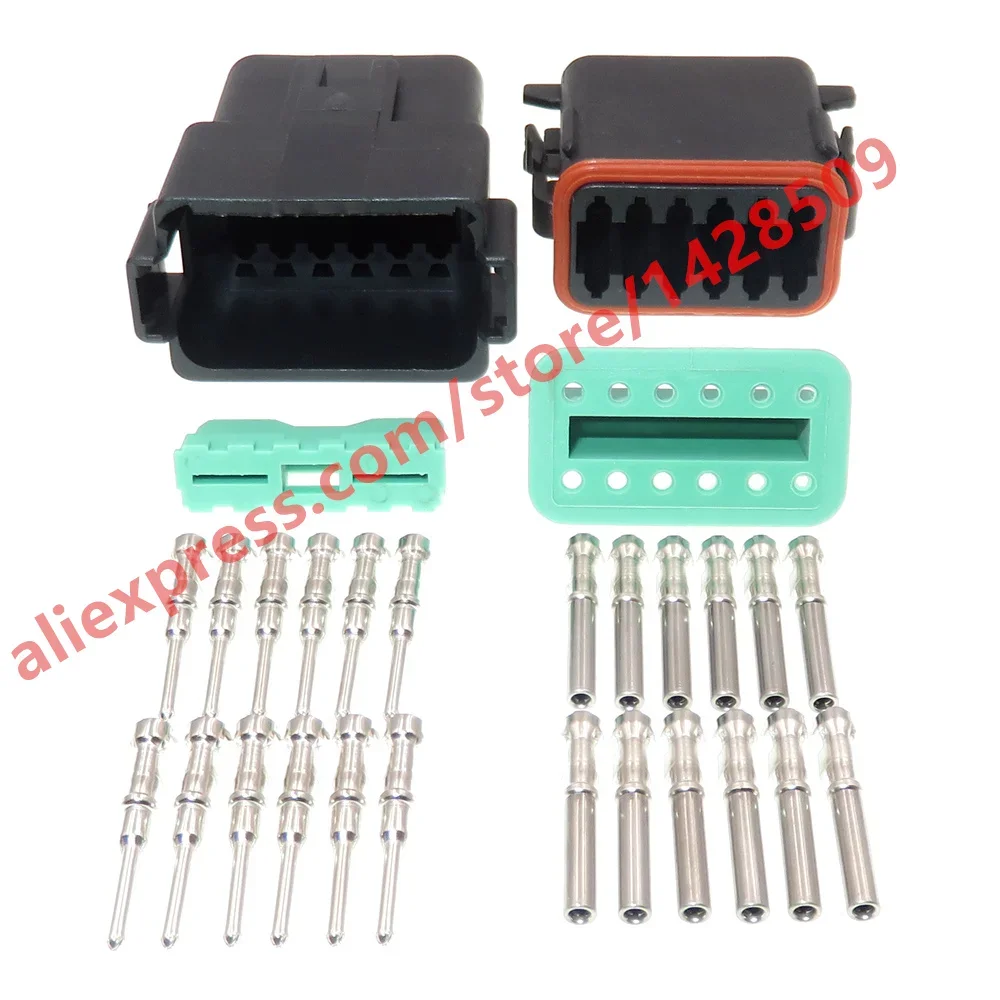 

1 Pcs 12 Pin Car Window Plastic Housing Wiring Connector For Excavator Crane DT04-12P DT04-12S 1.6 Series Auto Waterproof Plug