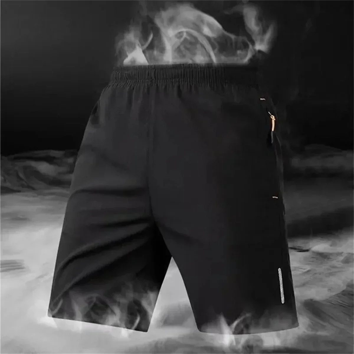 Mens Summer Quick Dry Athletic Work Shorts Casual Hiking Pants Shorts with Zipper Pockets Loose Fit Plus Size Outdoor Trousers