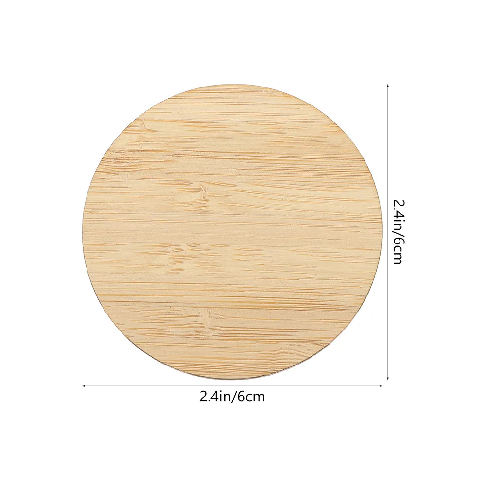 15Pcs Premium Unfinished Round Bamboo Slices DIY Painting Pieces for Crafts Decor Shower Valentine Mother's Day