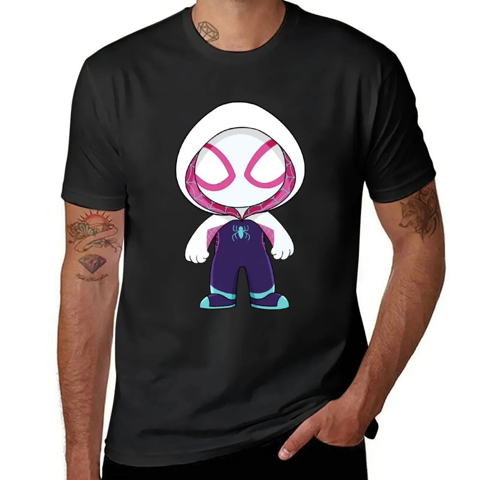 Spider Ghost Couple T-Shirt Cartoon Cute Spidey Women Men Cartoon Ghost  T-Shirt Super Hero Kids Sonic Tops Fashion Cotton Tees