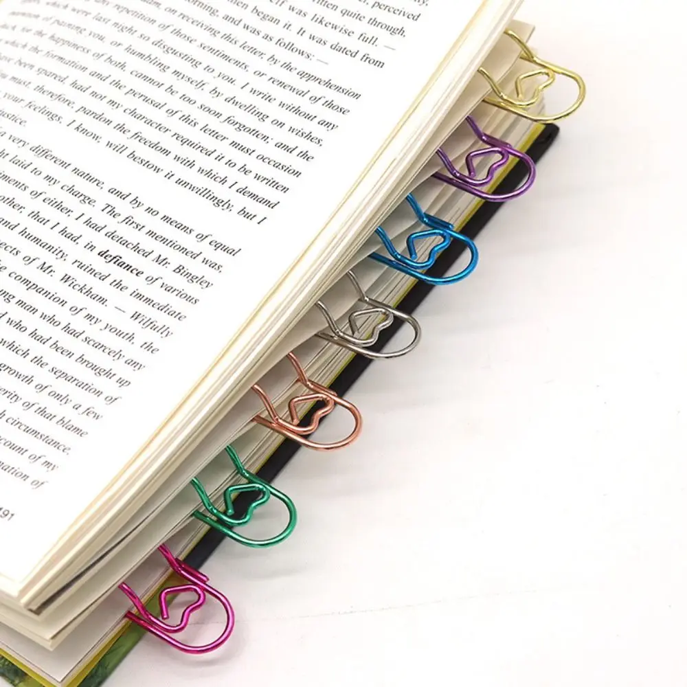 10pcs Colorful Multi-functional Pen Holder Document Clips Paper Fix Clips Paper Clips Photo Memo Ticket Clip Bookmarks