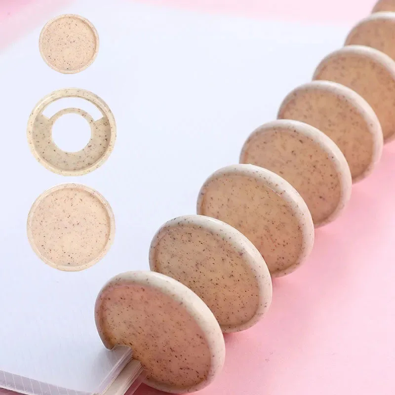 Eco-friendly Mushroom Hole Notebook Binder Plastic Disc 35MM/28MM/24MM Notebook Loose-leaf Plastic Ring Disc Planner Ring Binder