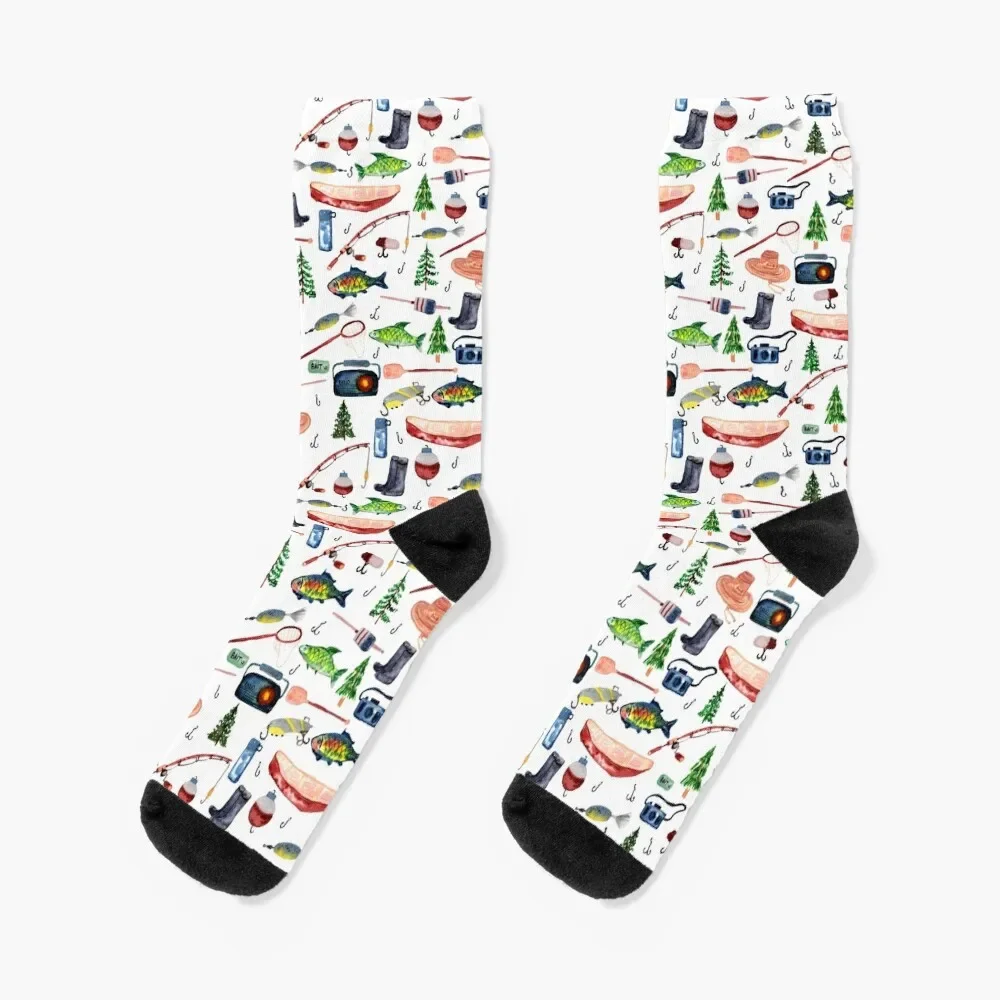 

A day at the lake fishing Socks Sports cycling Girl'S Socks Men's