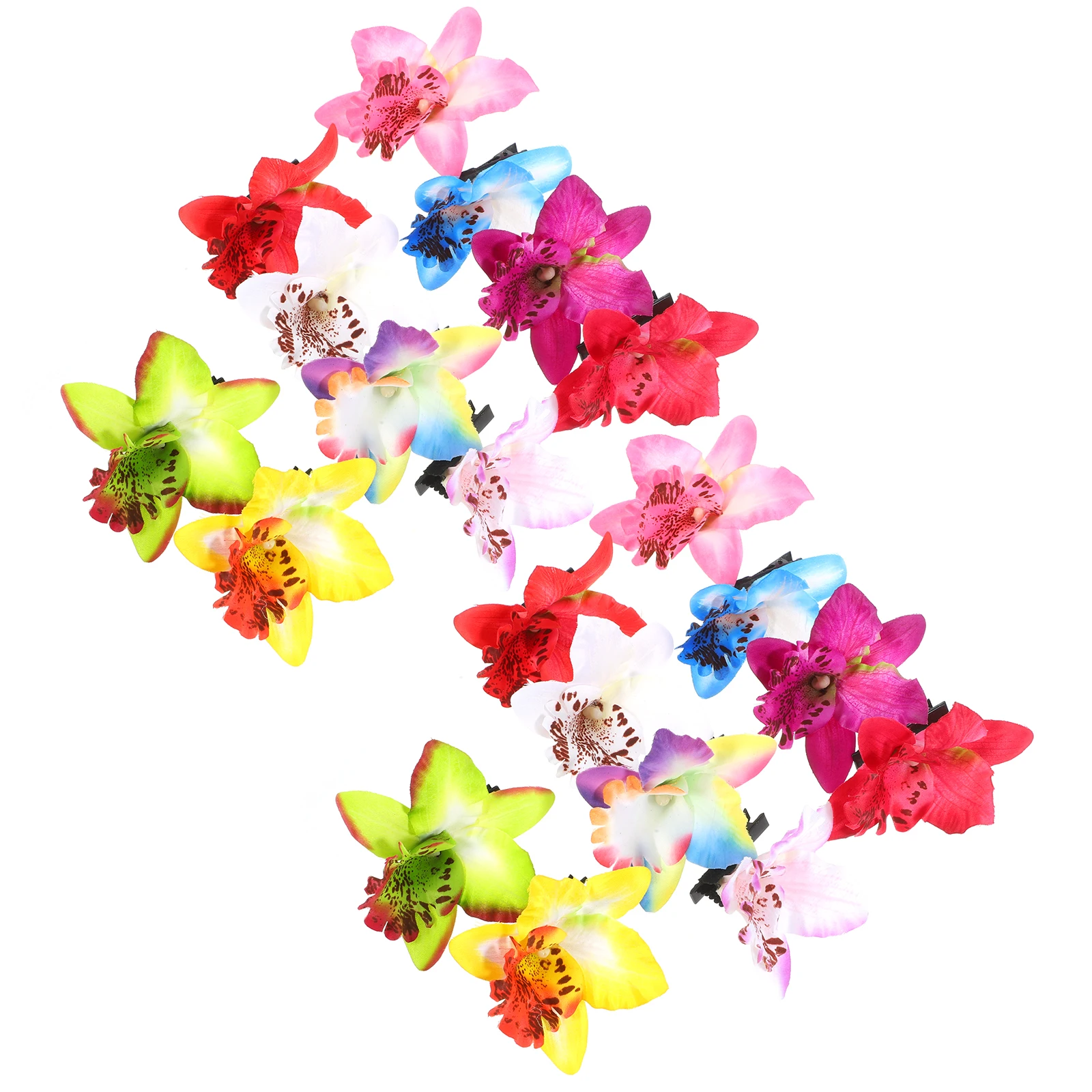 

20 pcs Flower Hair Accessories Plumeria Orchid Hair Clip Claw Clips Elegant Orchid Barrettes Women Wedding Summer