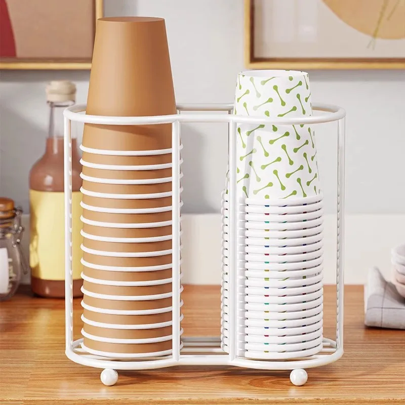 

1PC Kitchen Paper Cup Holder Disposable Cups Picker Multifunctional DesktopCup Storage Rack Household Coffee Cup Holder For Home