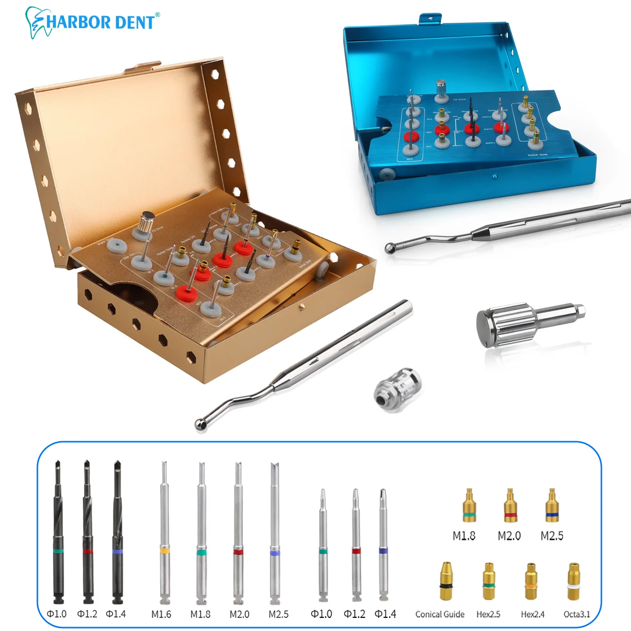Dental Universal Implant Screw Removal Kit Broken Extractor Surgical Remover Instruments Dentistry Restoration Instruments