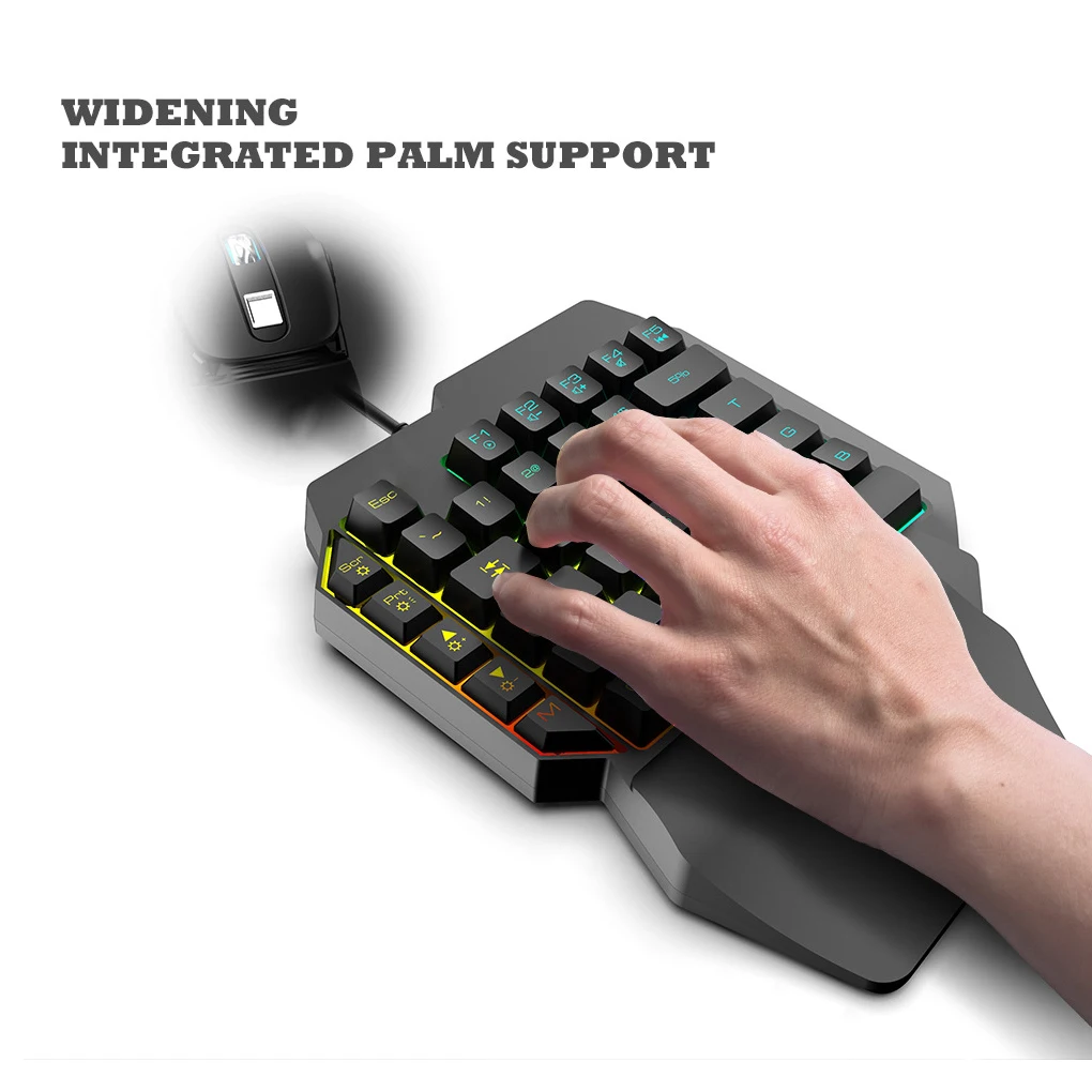 One-Handed Mechanical Keyboard Multifunctional Gaming Keypad Comfortable Wide Application Game Controller Computer Accessories
