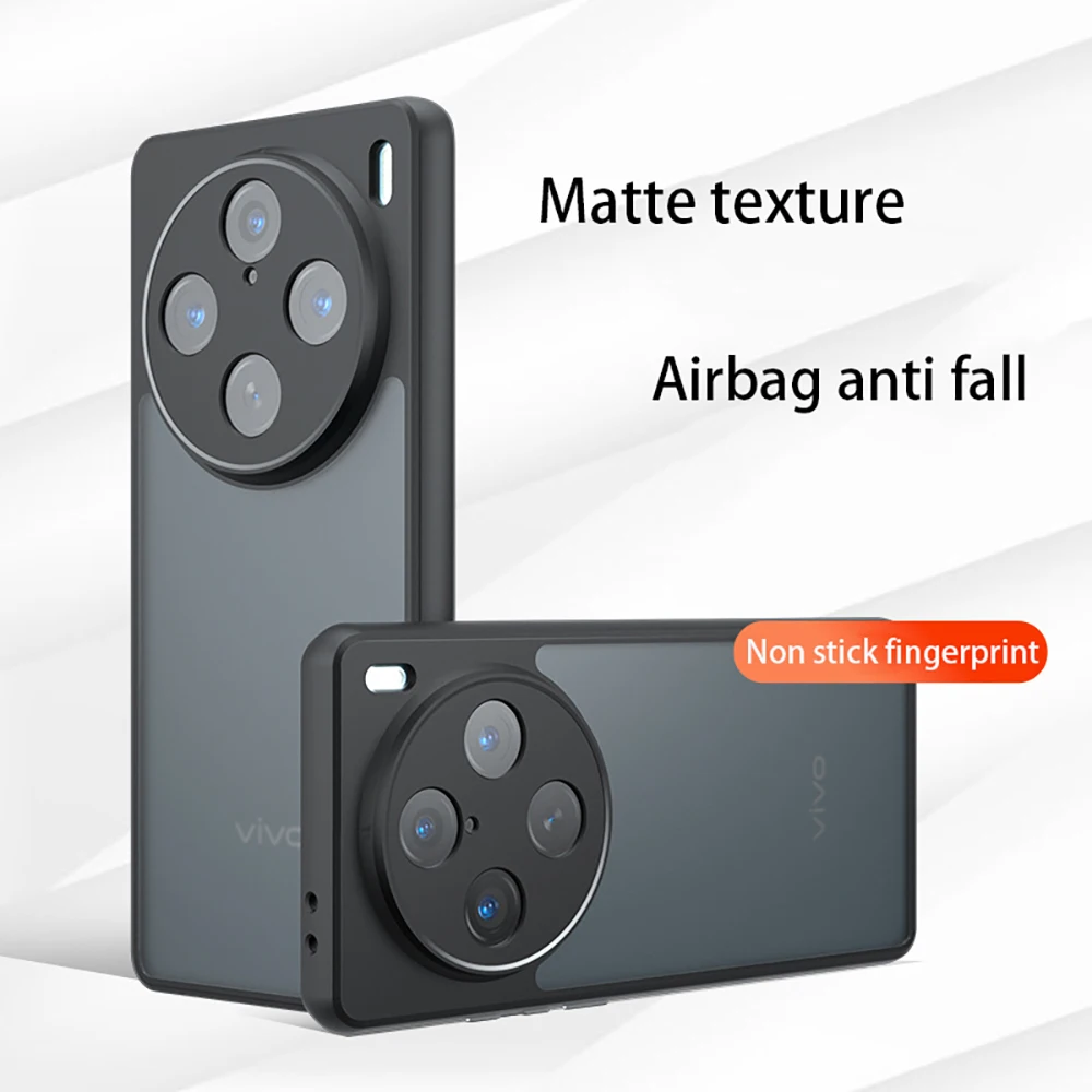 

Для Vivo X200 Ultra X100S Pro чехол для телефона с матовым и ощущением кожи с подушкой безопасности, деловой защитный чехол от падения, универсальный