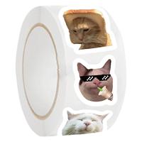 Cat Stickers 500 Pieces Cute Waterproof Sticker Rolls Decals Toys for Laptop Bottle Bracelet Table Home School Kids Youth Adults