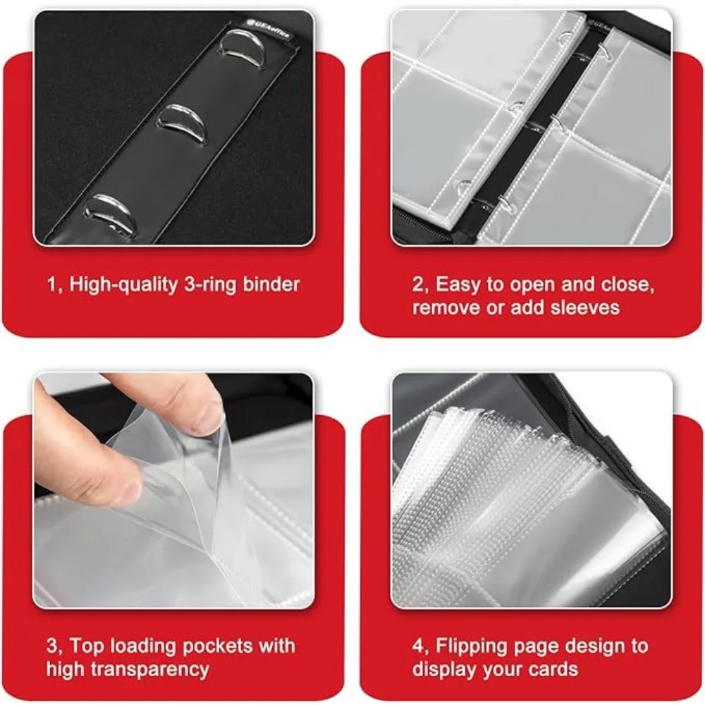 ซองใส่การ์ดเกม 4 ช่อง ใส่การ์ดได้ 440 ใบ สำหรับสะสมและจัดเก็บการ์ดอย่างปลอดภัยและเรียบร้อย