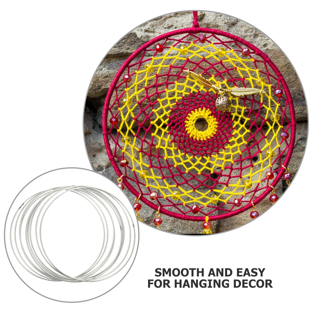 20 قطعة إكليل الأسلاك المعدنية الإطار حلقات الحديد DIY بها بنفسك حلم الماسك الأزهار هوب الجدار الشنق لوازم الحرفية المعدنية الأزهار هوب