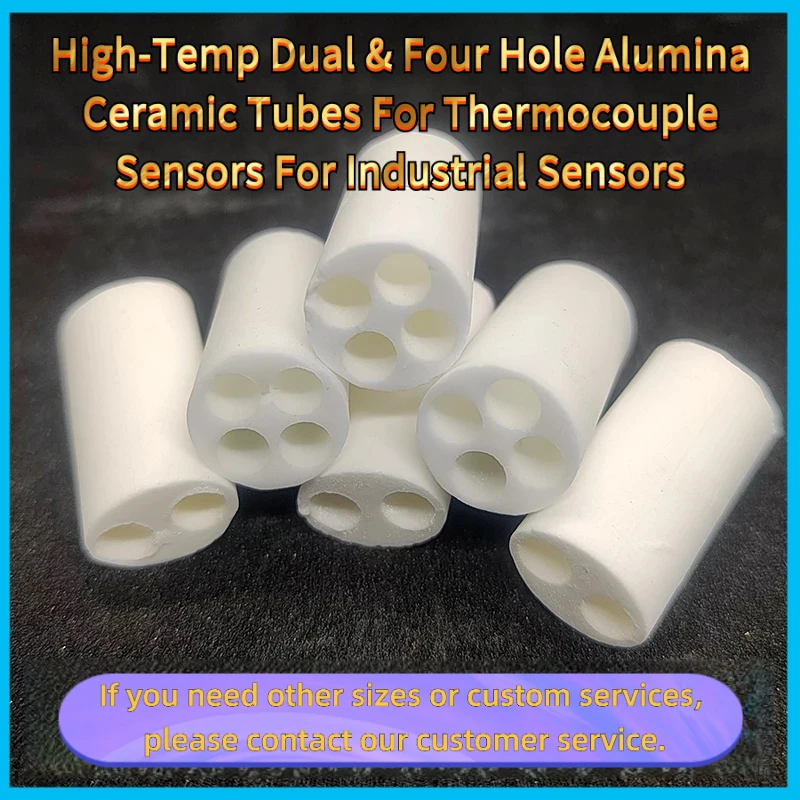 High-Temp Dual & Four Hole Alumina Ceramic Tubes Thermocouple Sensors Industrial Sensors
