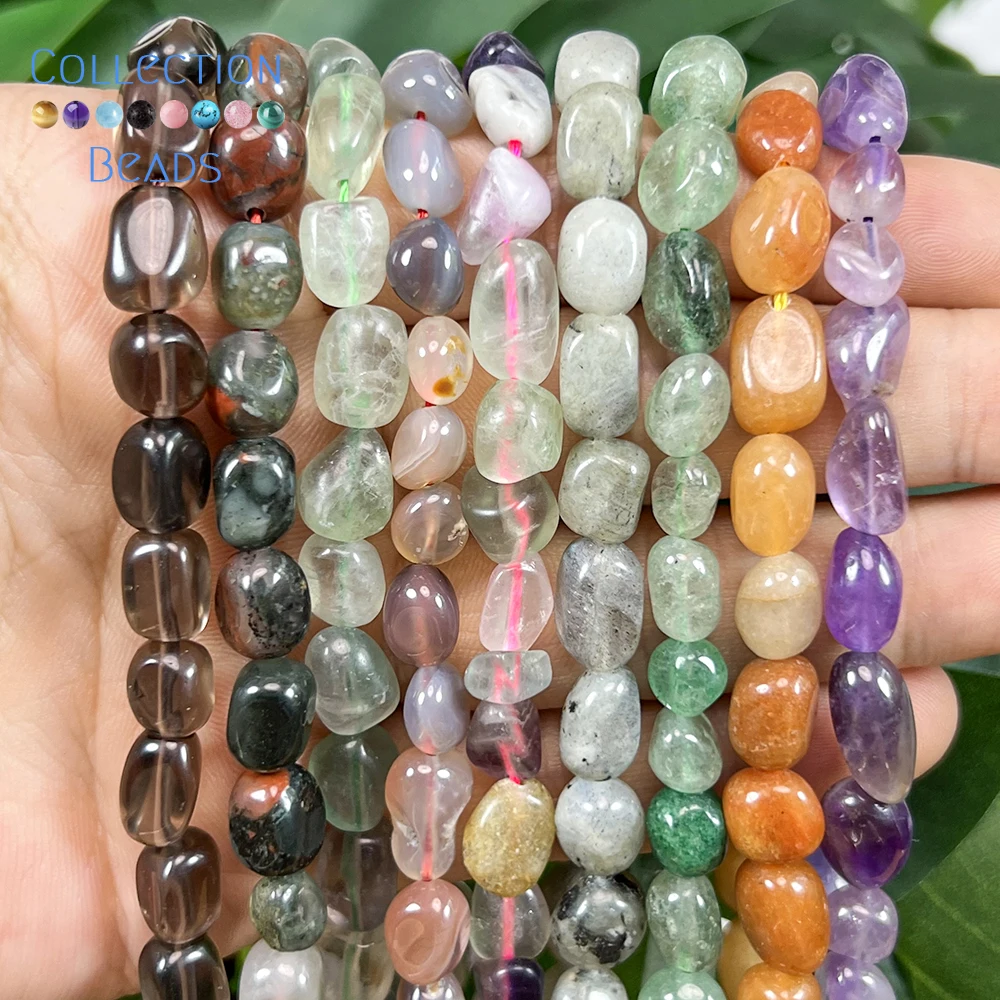 Natürliche 8-10mm Amethyst Labradorit Roter Aventurin Unregelmäßige Lose Perlen für Schmuckherstellung DIY Armband Zubehör 15 Zoll – Detail 5