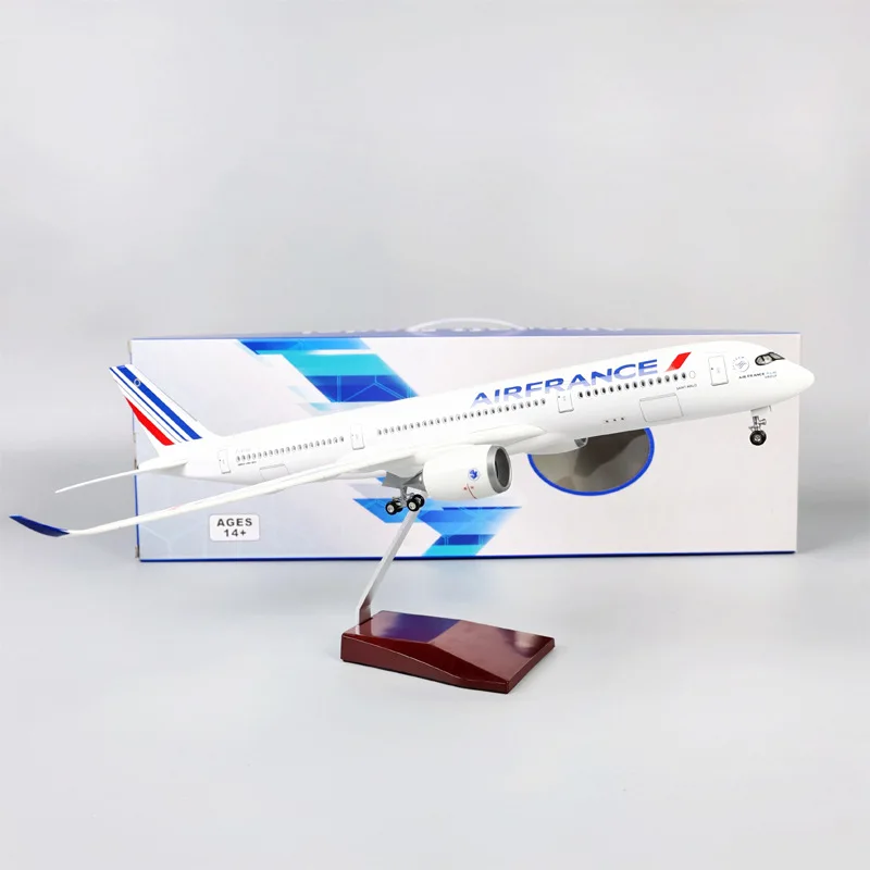

47cm France A350 Airplane Model Toy Kits with Display Stand And Wheel Diecast Rrsin Plane Model for Collections and Displays
