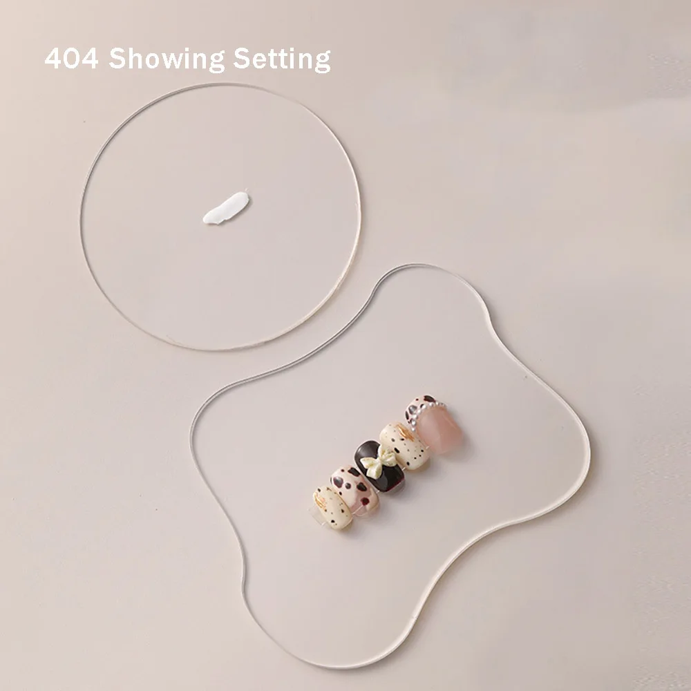 

404nails Acrylic Transparent Showing Shelf Setting Circular Irregular Acrylic Color Palettes Multifunctional Display Board Tools