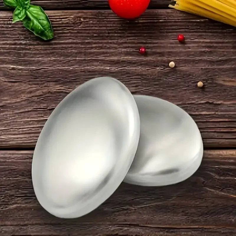 1-10 قطعة الفولاذ المقاوم للصدأ إزالة الرائحة الصابون شكل بيضاوي غسل اليد بار ل الثوم الأسماك البصل رائحة مزيل