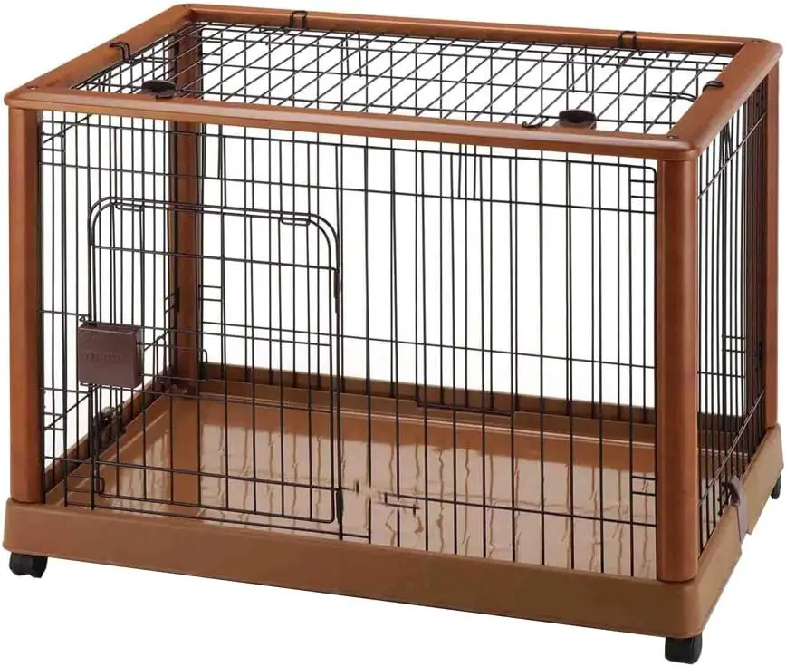 

Richell Wood Mobile Pet Pen 940, Autumn Matte Finish