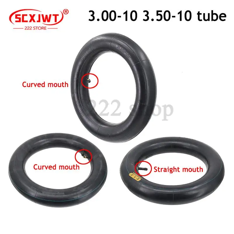 3.00-10 3.50-10 Inner Tube Bent Metal Valve For 90/90-10, 80/90-10 80/100-10 Tires