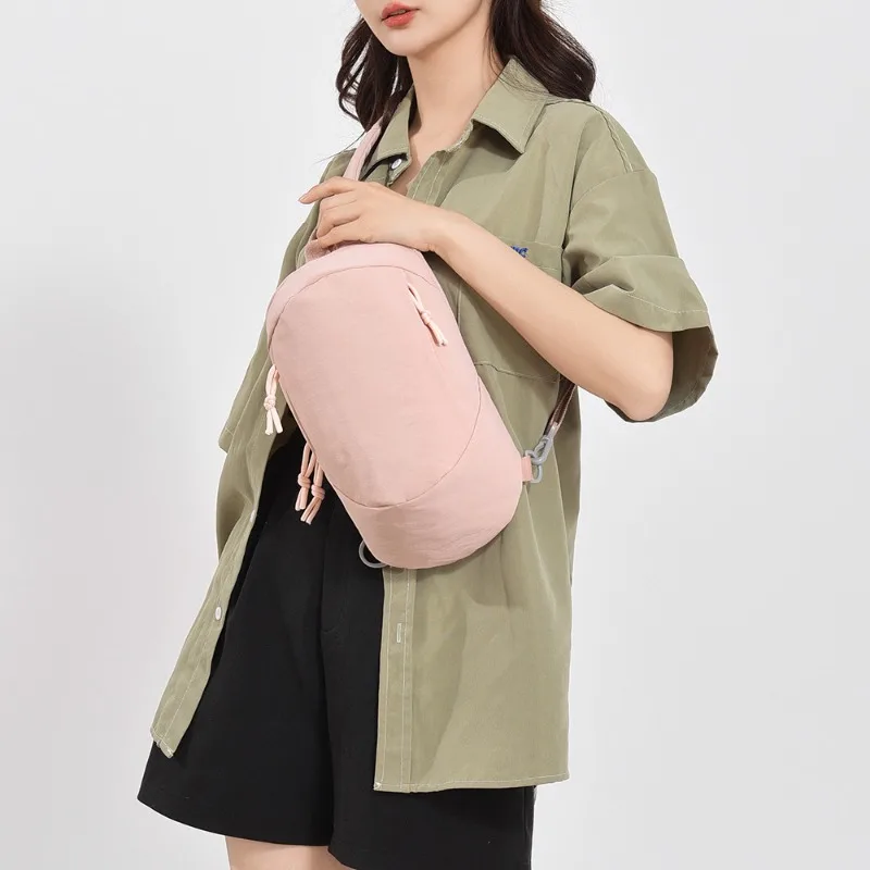 Unisex Lightweight Outdoor Backpack Crossbody Bag, Stylish and Simple, Anti-magnetic, Solid Color, Versatile Chest bags Bolsa 가방